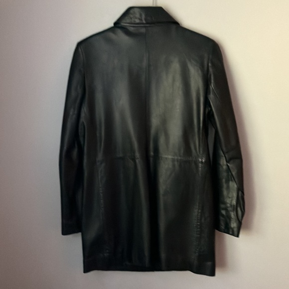 Vintage nine west leather black fitted  blazer - 4 button - size small - Picture 6 of 6